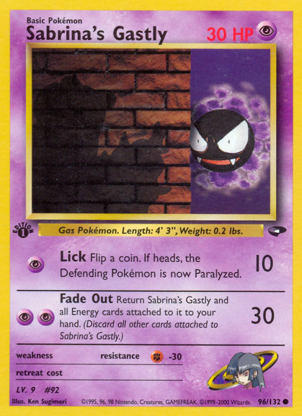 Sabrina's Gastly (96/132) [Gym Challenge 1st Edition] | North Game Den