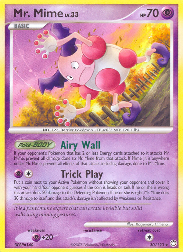 Mr. Mime (30/123) [Diamond & Pearl: Mysterious Treasures] | North Game Den