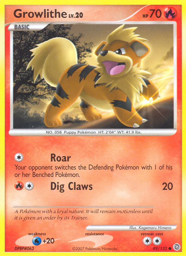 Growlithe (89/132) [Diamond & Pearl: Secret Wonders] | North Game Den