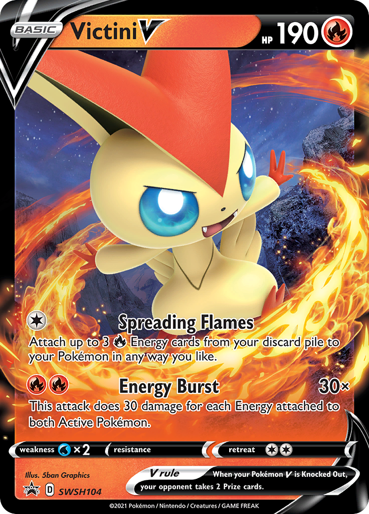 Victini V (SWSH104) [Sword & Shield: Black Star Promos] | North Game Den