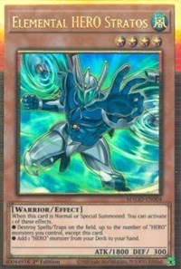 Elemental HERO Stratos (Alternate Art) [MAGO-EN004] Gold Rare | North Game Den