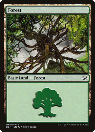 Forest (34) [Duel Decks: Nissa vs. Ob Nixilis] | North Game Den