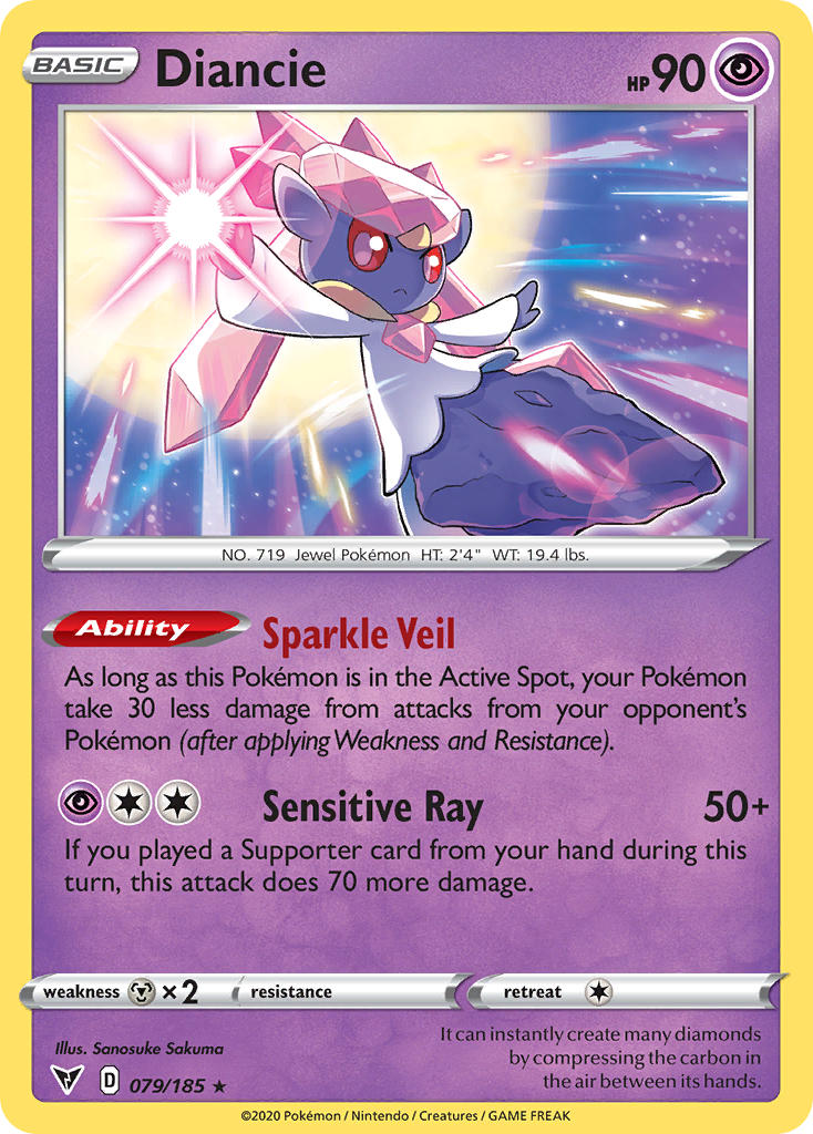 Diancie (079/185) [Sword & Shield: Vivid Voltage] | North Game Den