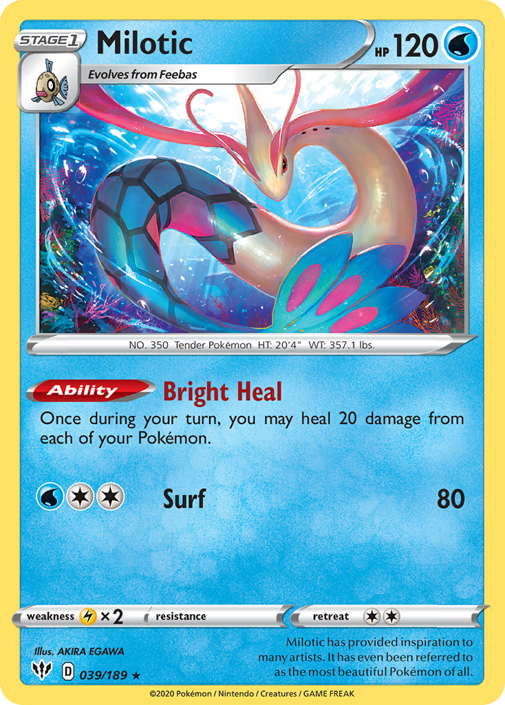 Milotic (039/189) [Sword & Shield: Darkness Ablaze] | North Game Den