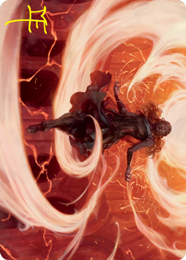 Crackle with Power Art Card (Gold-Stamped Signature) [Strixhaven: School of Mages Art Series] | North Game Den