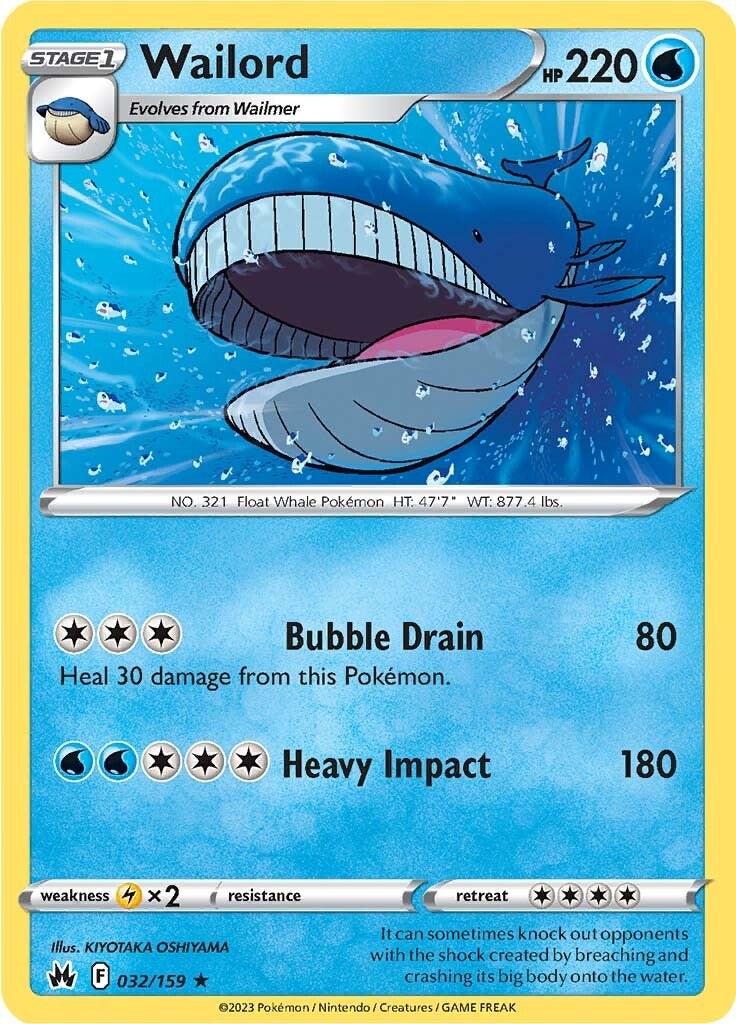 Wailord (032/159) [Sword & Shield: Crown Zenith] | North Game Den