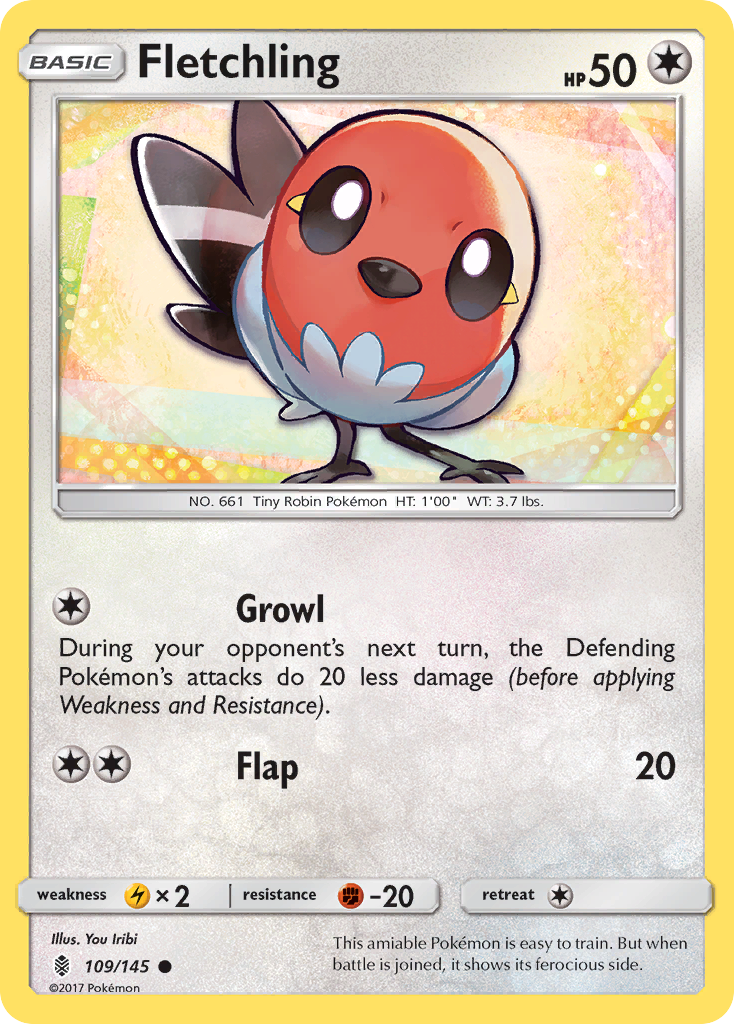 Fletchling (109/145) [Sun & Moon: Guardians Rising] | North Game Den