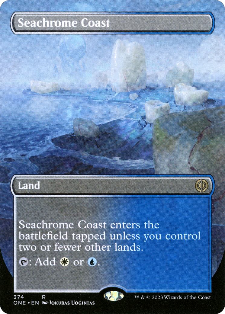 Seachrome Coast (Borderless Alternate Art) [Phyrexia: All Will Be One] | North Game Den