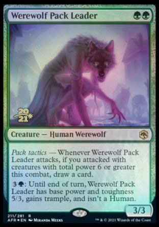 Werewolf Pack Leader [Dungeons & Dragons: Adventures in the Forgotten Realms Prerelease Promos] | North Game Den