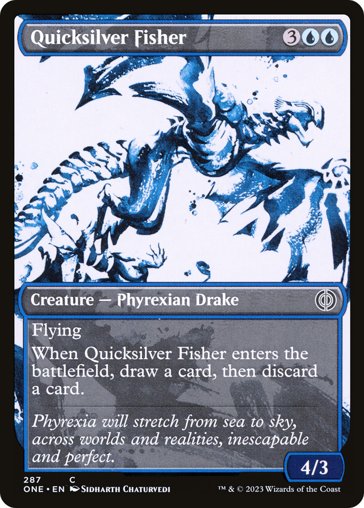 Quicksilver Fisher (Showcase Ichor) [Phyrexia: All Will Be One] | North Game Den