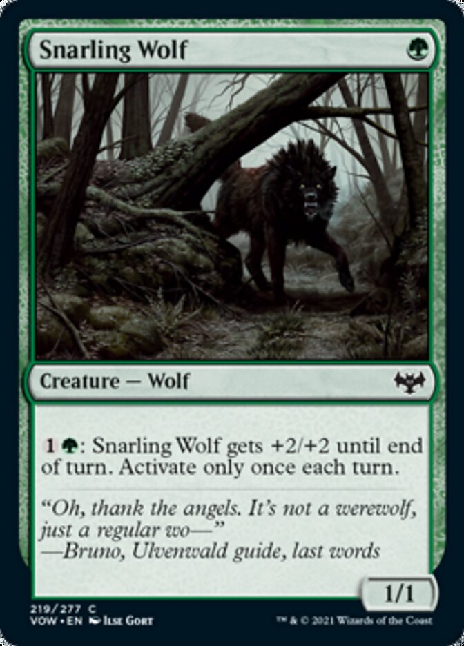 Snarling Wolf [Innistrad: Crimson Vow] | North Game Den