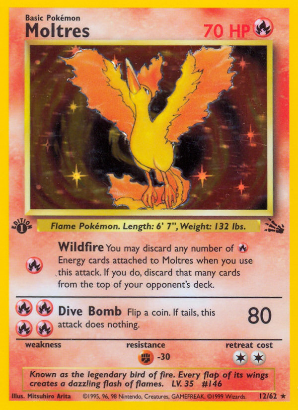 Moltres (12/62) [Fossil 1st Edition] | North Game Den