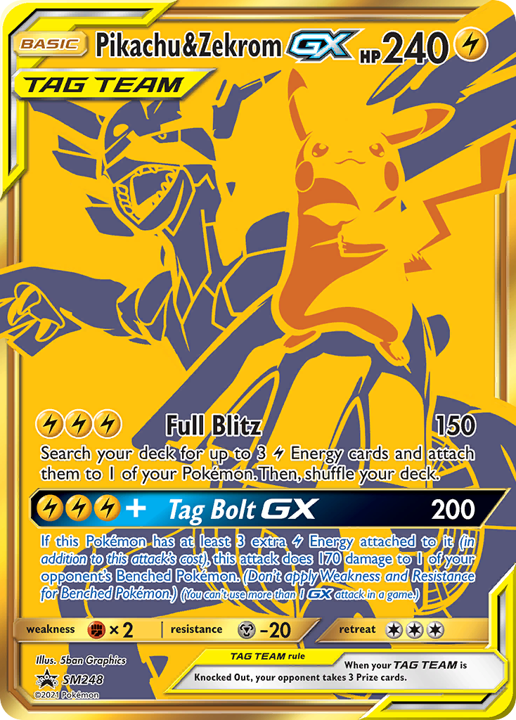 Pikachu & Zekrom GX (SM248) (Jumbo Card) [Sun & Moon: Black Star Promos] | North Game Den