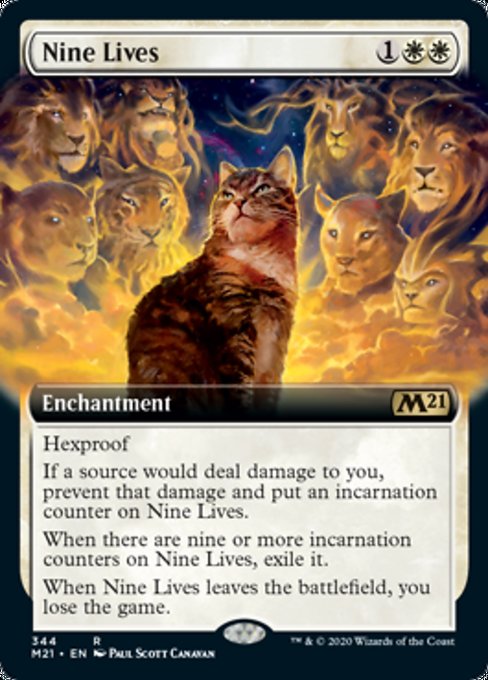 Nine Lives (Extended Art) [Core Set 2021] | North Game Den