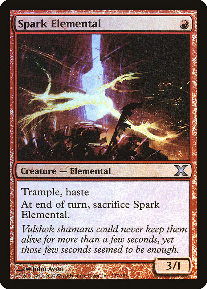 Spark Elemental (Premium Foil) [Tenth Edition] | North Game Den