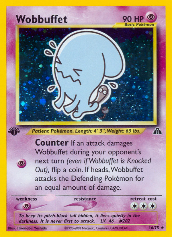 Wobbuffet (16/75) [Neo Discovery 1st Edition] | North Game Den