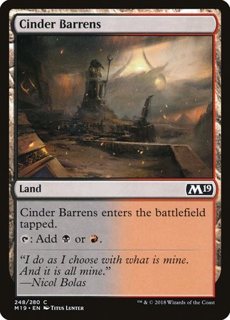 Cinder Barrens [Core Set 2019] | North Game Den