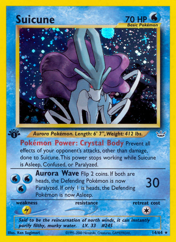 Suicune (14/64) [Neo Revelation 1st Edition] | North Game Den