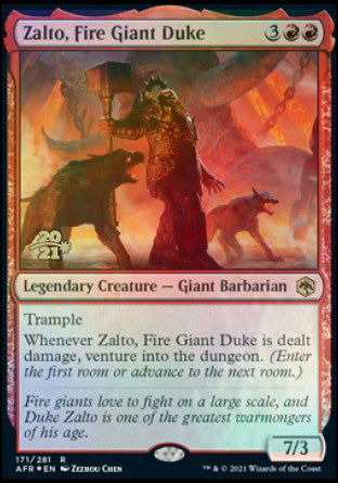 Zalto, Fire Giant Duke [Dungeons & Dragons: Adventures in the Forgotten Realms Prerelease Promos] | North Game Den