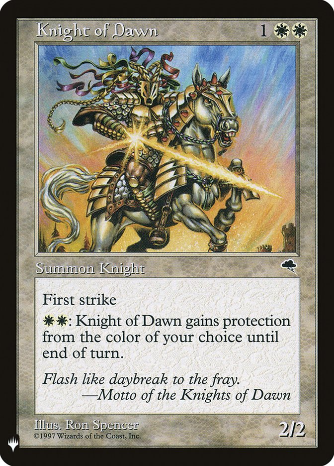 Knight of Dawn [Mystery Booster] | North Game Den