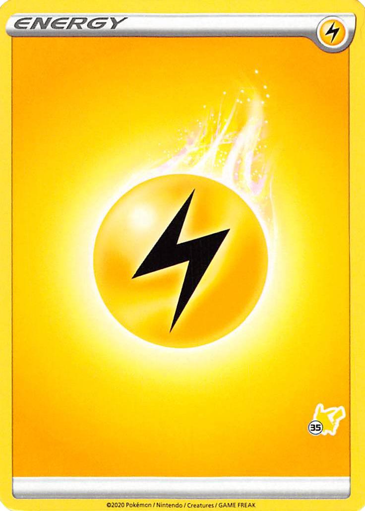 Lightning Energy (Pikachu Stamp #35) [Battle Academy 2022] | North Game Den
