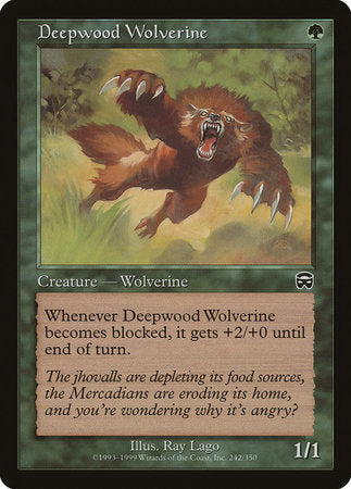 Deepwood Wolverine [Mercadian Masques] | North Game Den