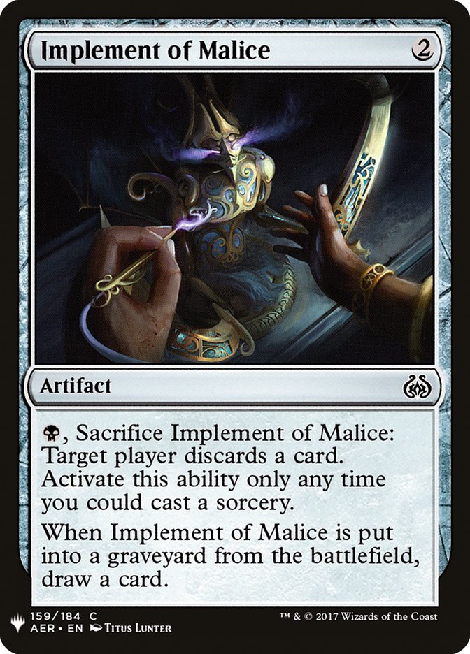 Implement of Malice [Mystery Booster] | North Game Den