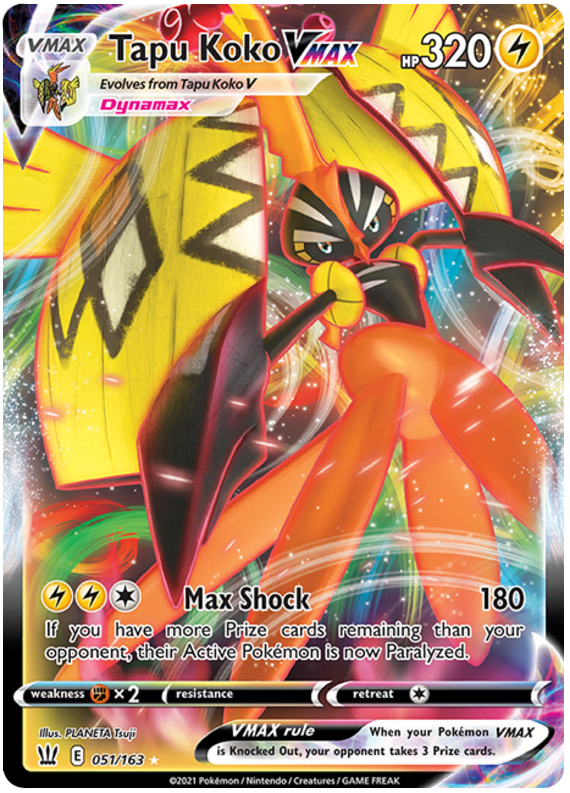 Tapu Koko VMAX (051/163) [Sword & Shield: Battle Styles] | North Game Den