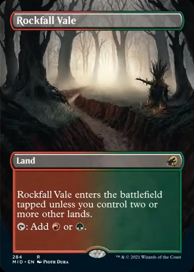 Rockfall Vale (Borderless) [Innistrad: Midnight Hunt] | North Game Den