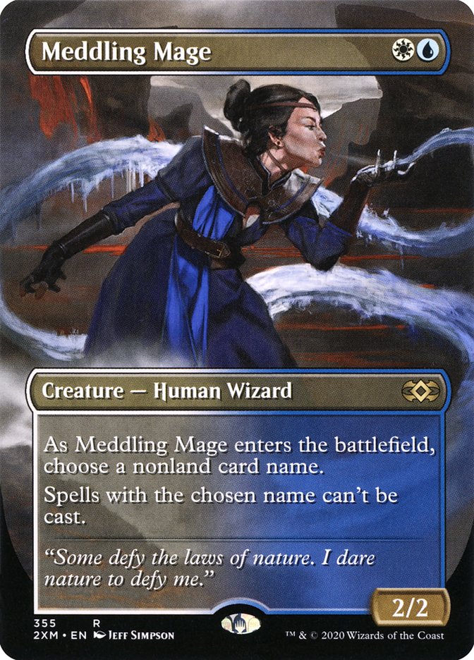 Meddling Mage (Borderless) [Double Masters] | North Game Den