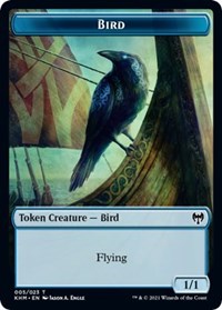 Bird (005) // Soldier Double-sided Token [Kaldheim Commander Tokens] | North Game Den