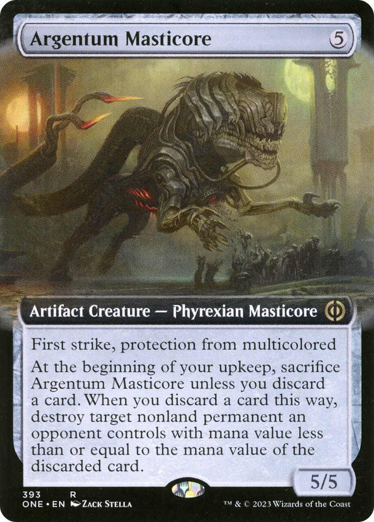 Argentum Masticore (Extended Art) [Phyrexia: All Will Be One] | North Game Den