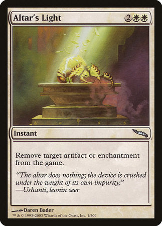 Altar's Light [Mirrodin] | North Game Den