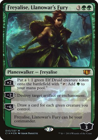 Freyalise, Llanowar's Fury (Commander 2014) [Commander 2014 Oversized] | North Game Den