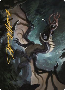 Brainstealer Dragon Art Card (Gold-Stamped Signature) [Commander Legends: Battle for Baldur's Gate Art Series] | North Game Den