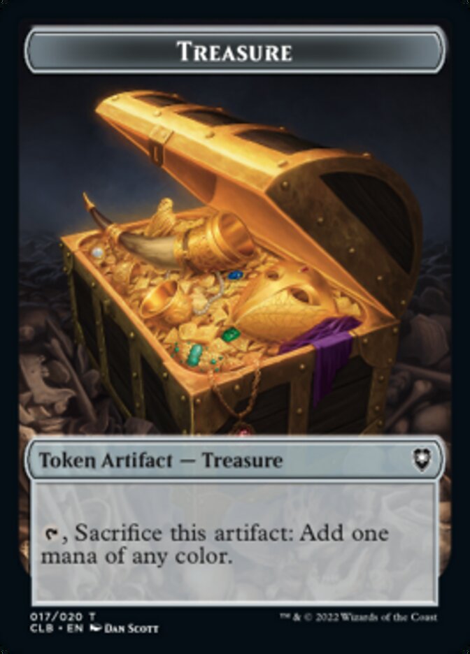 Treasure // Saproling Double-sided Token [Commander Legends: Battle for Baldur's Gate Tokens] | North Game Den