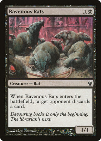 Ravenous Rats [Duel Decks: Izzet vs. Golgari] | North Game Den