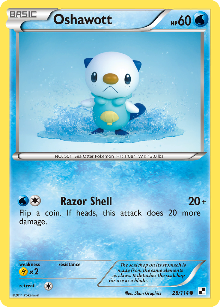 Oshawott (28/114) [Black & White: Base Set] | North Game Den