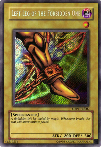 Left Leg of the Forbidden One [UBP1-EN002] Secret Rare | North Game Den