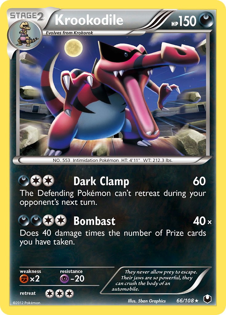 Krookodile (66/108) (Cosmos Holo) (Blister Exclusive) [Black & White: Dark Explorers] | North Game Den