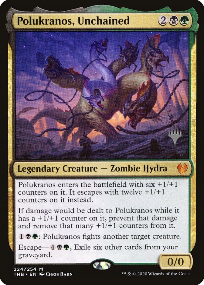 Polukranos, Unchained (Promo Pack) [Theros Beyond Death Promos] | North Game Den