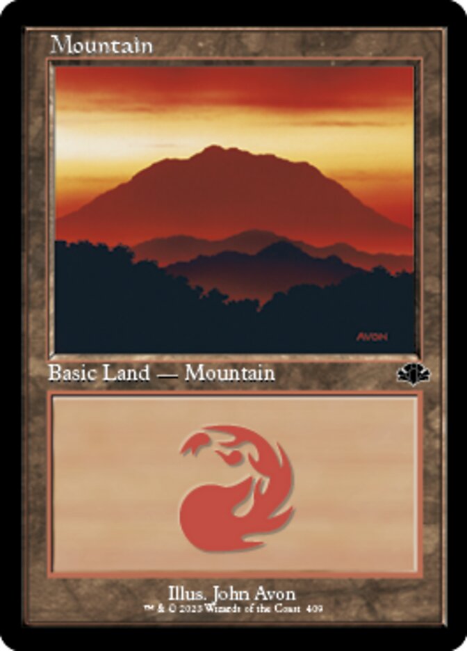 Mountain (409) (Retro) [Dominaria Remastered] | North Game Den