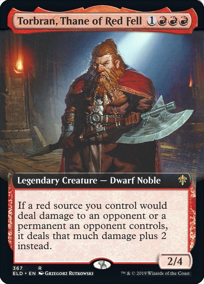 Torbran, Thane of Red Fell (Extended Art) [Throne of Eldraine] | North Game Den