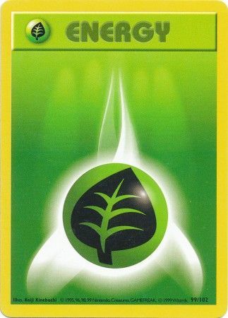 Grass Energy (99/102) [Base Set Shadowless Unlimited] | North Game Den
