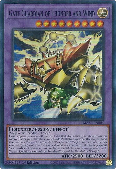 Gate Guardian of Thunder and Wind [MAZE-EN004] Super Rare | North Game Den