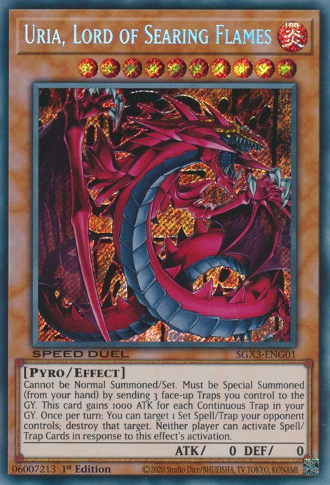 Uria, Lord of Searing Flames [SGX3-ENG01] Secret Rare | North Game Den