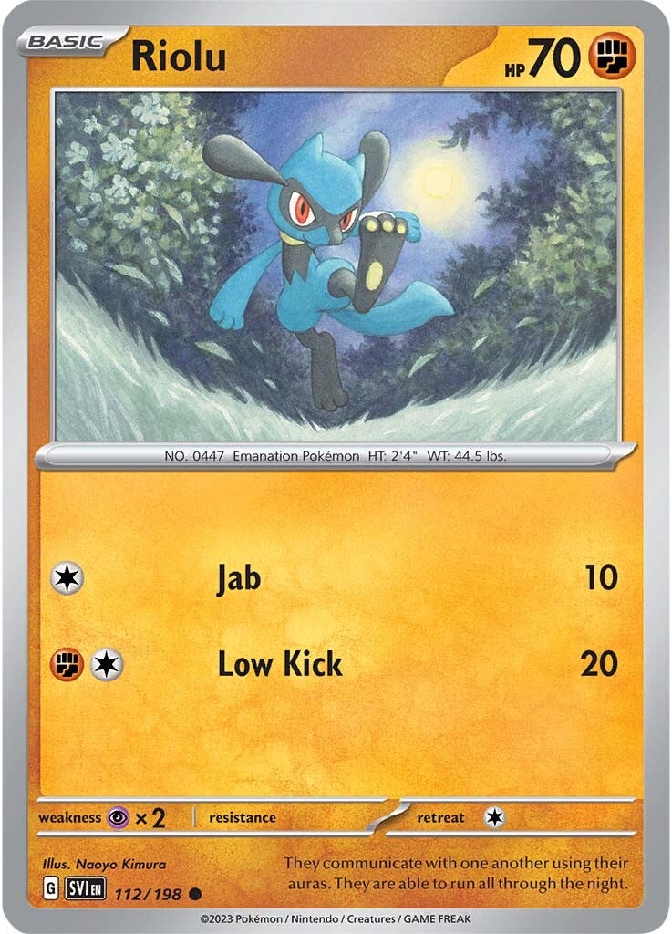 Riolu (112/198) [Scarlet & Violet: Base Set] | North Game Den