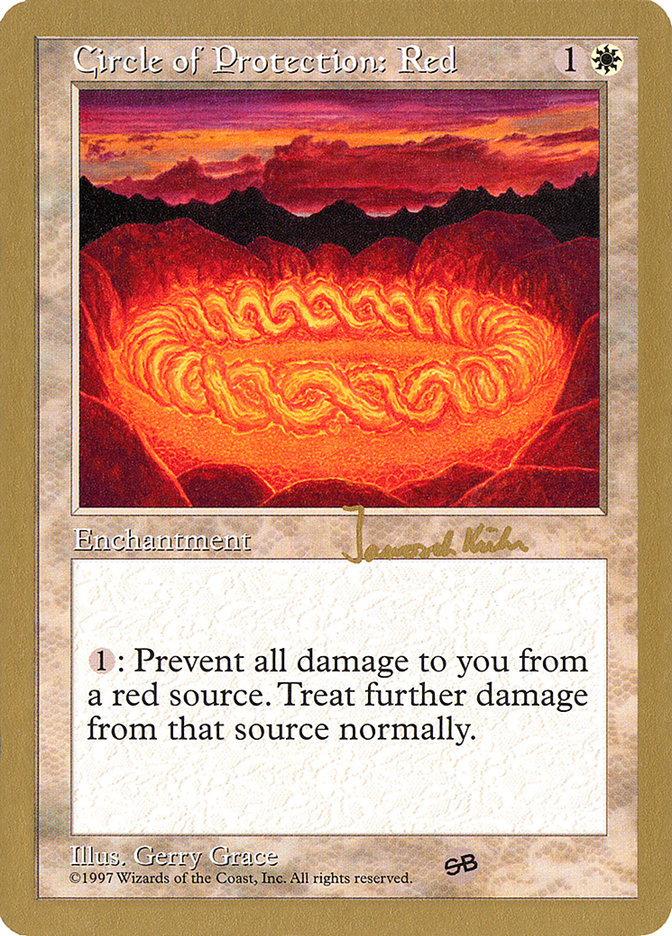 Circle of Protection: Red (Janosch Kuhn) (SB) [World Championship Decks 1997] | North Game Den