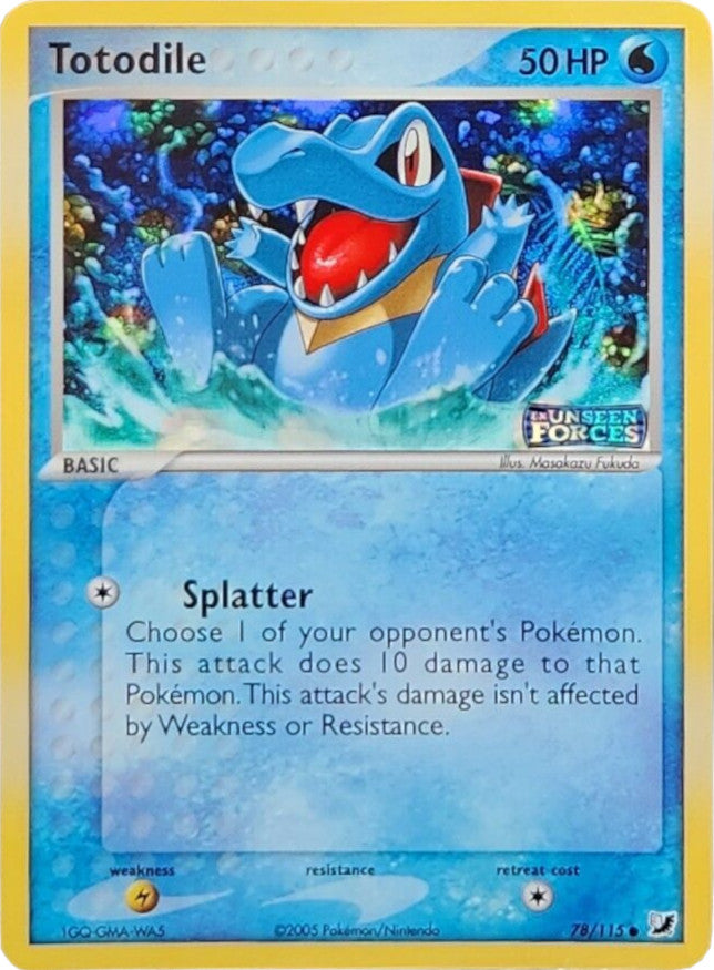 Totodile (78/115) (Stamped) [EX: Unseen Forces] | North Game Den