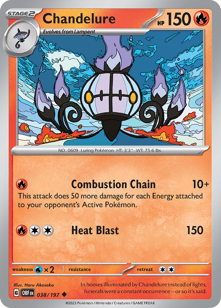 Chandelure (038/197) [Scarlet & Violet: Obsidian Flames] | North Game Den